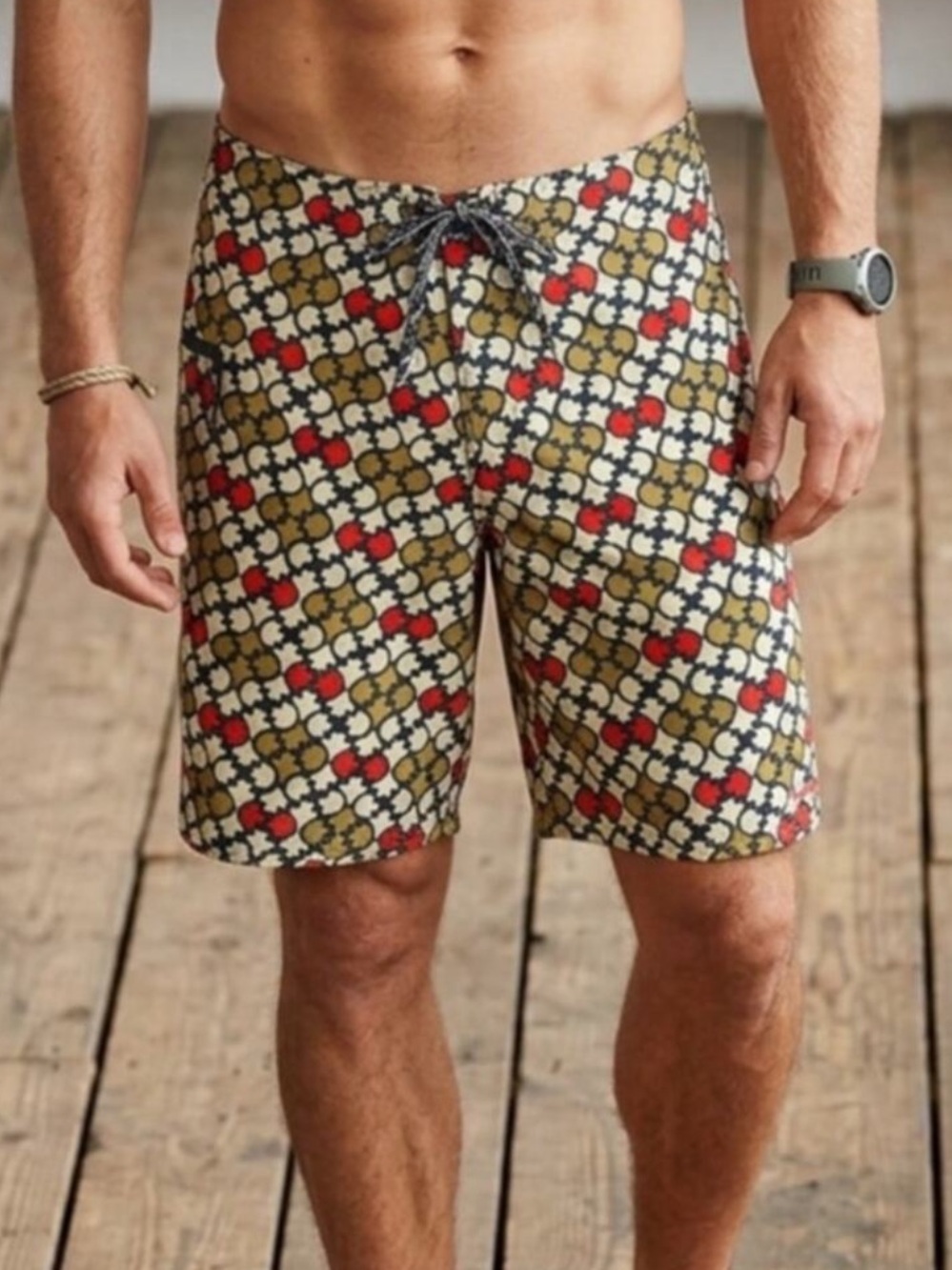 Patagonia Men's Wavefarer Board Shorts Ureka Bronze Print Size 35